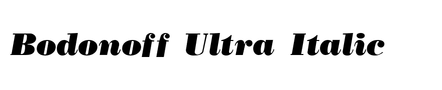Bodonoff Ultra Italic
