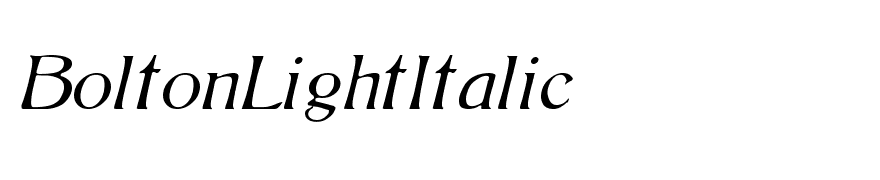BoltonLightItalic