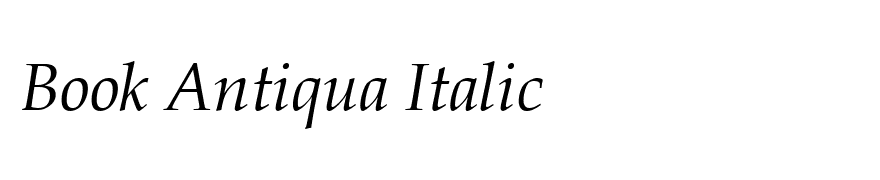 Book Antiqua Italic