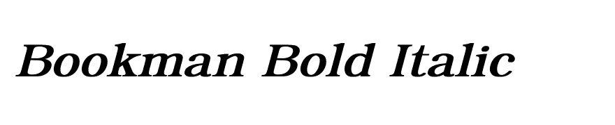 Bookman Bold Italic