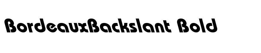 BordeauxBackslant Bold