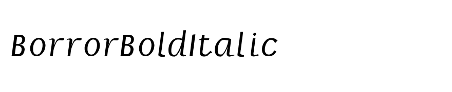 BorrorBoldItalic