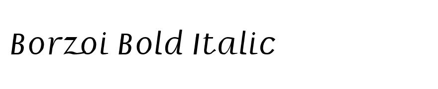 Borzoi Bold Italic