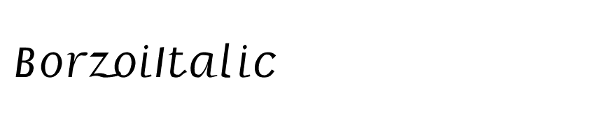 BorzoiItalic