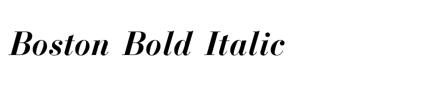 Boston Bold Italic