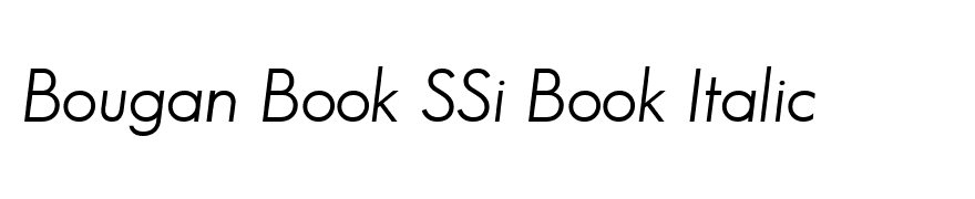Bougan Book SSi Book Italic