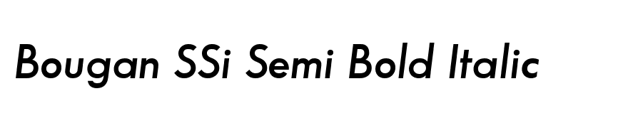Bougan SSi Semi Bold Italic