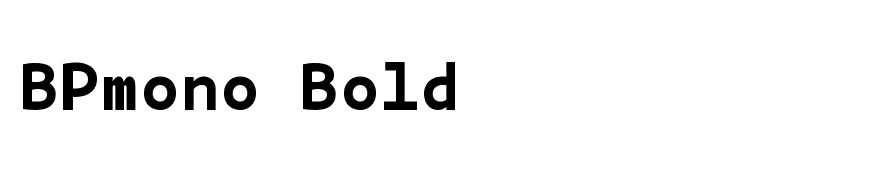 BPmono Bold