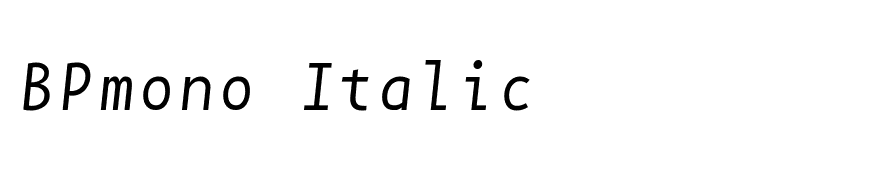 BPmono Italic