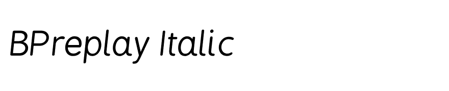 BPreplay Italic