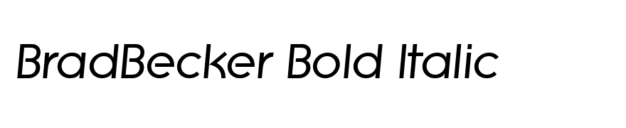 BradBecker Bold Italic