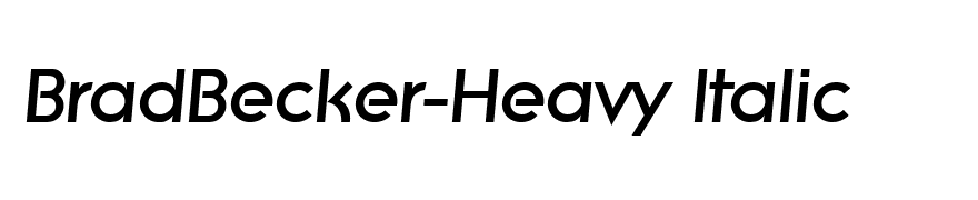 BradBecker-Heavy Italic