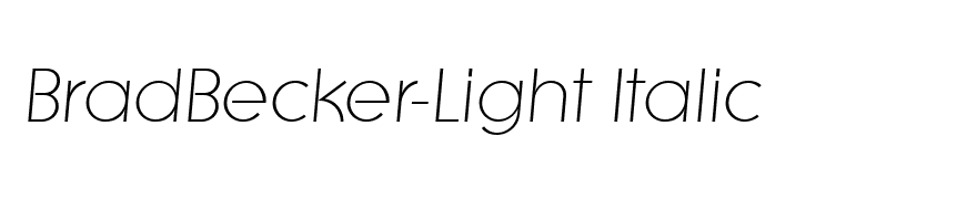 BradBecker-Light Italic