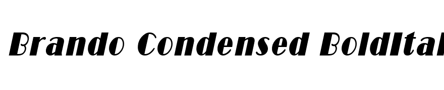 Brando Condensed BoldItalic