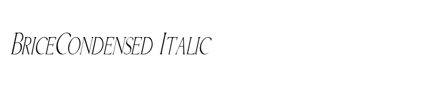 BriceCondensed Italic