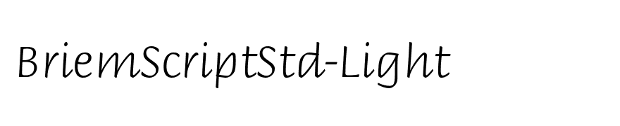 BriemScriptStd-Light