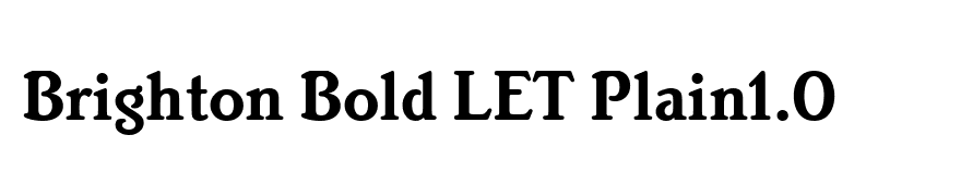Brighton Bold LET Plain1.0