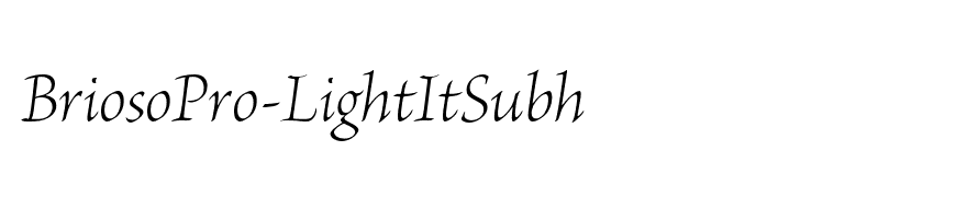 BriosoPro-LightItSubh