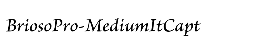 BriosoPro-MediumItCapt