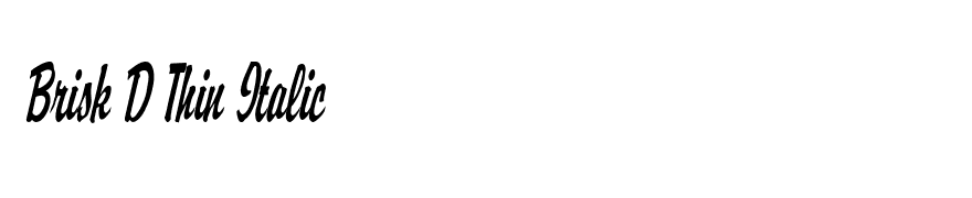 Brisk D Thin Italic