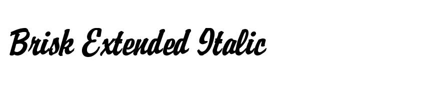 Brisk Extended Italic