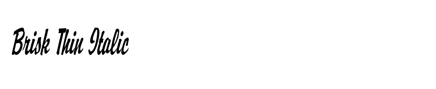 Brisk Thin Italic