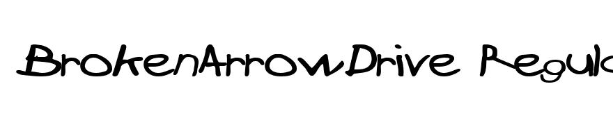 BrokenArrowDrive Regular ttext