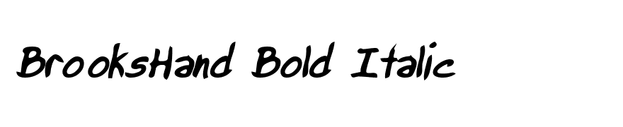 BrooksHand Bold Italic