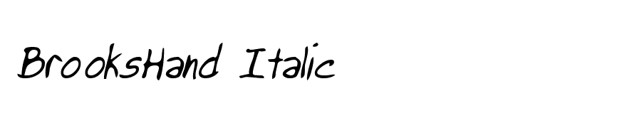 BrooksHand Italic