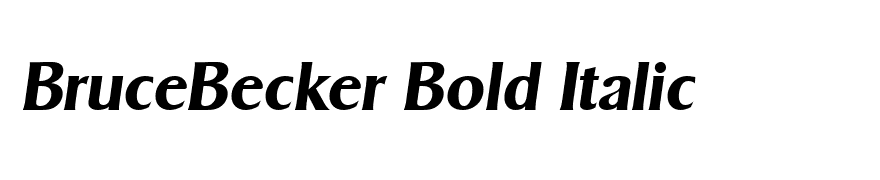 BruceBecker Bold Italic