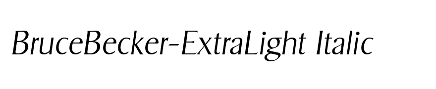 BruceBecker-ExtraLight Italic
