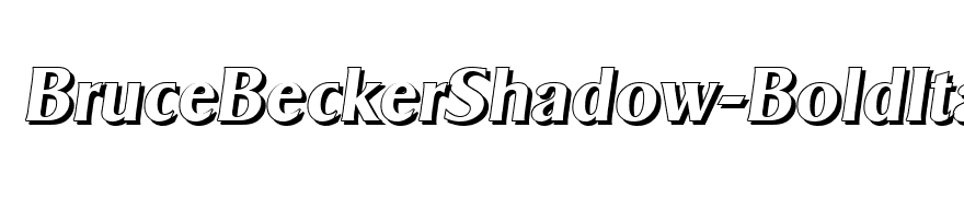 BruceBeckerShadow-BoldItalic