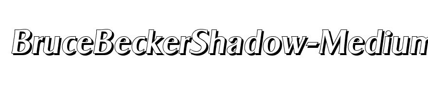 BruceBeckerShadow-Medium-Italic
