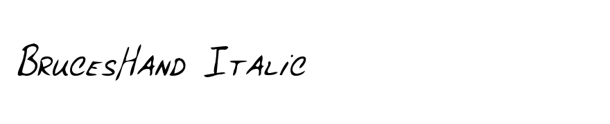 BrucesHand Italic