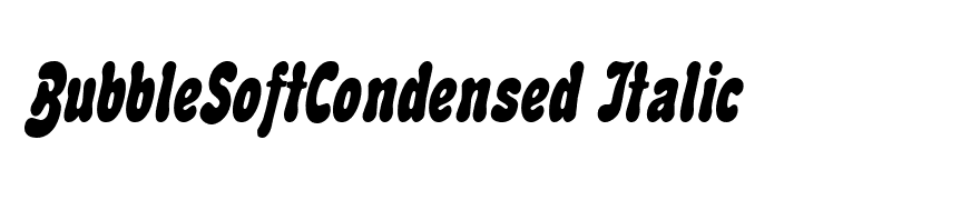 BubbleSoftCondensed Italic