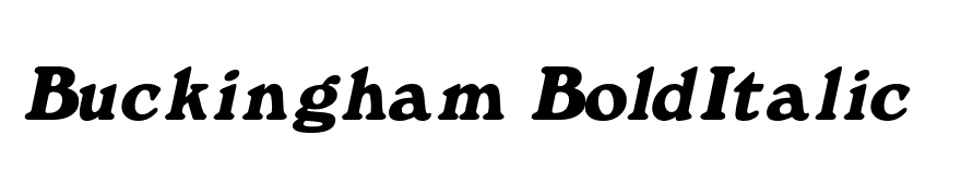 Buckingham BoldItalic