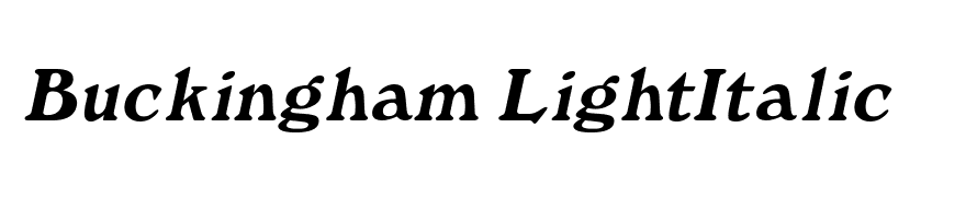 Buckingham LightItalic