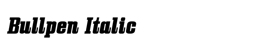 Bullpen Italic