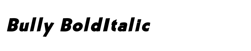 Bully BoldItalic
