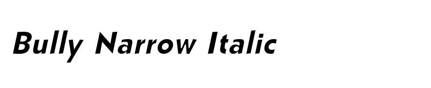 Bully Narrow Italic