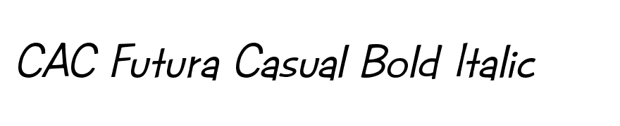 CAC Futura Casual Bold Italic