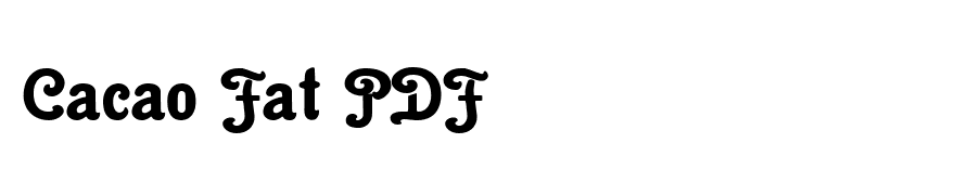 Cacao Fat PDF