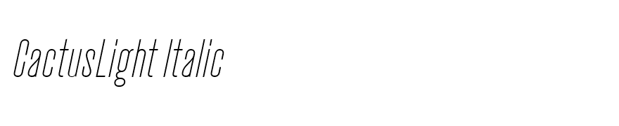CactusLight Italic