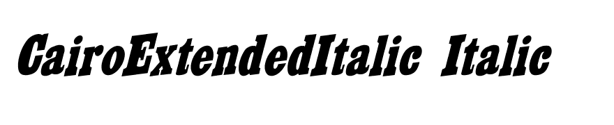 CairoExtendedItalic Italic
