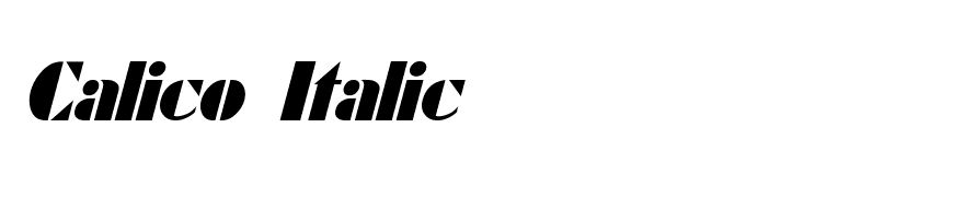 Calico Italic