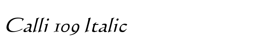 Calli 109 Italic