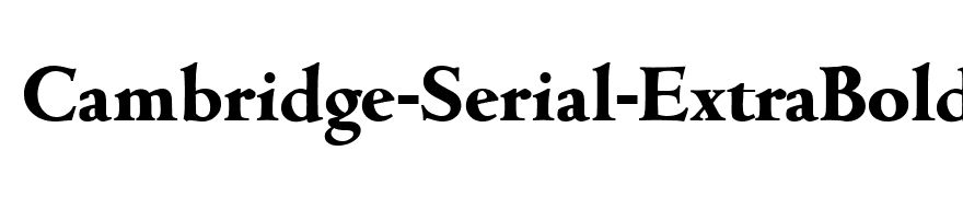 Cambridge-Serial-ExtraBold-Regular