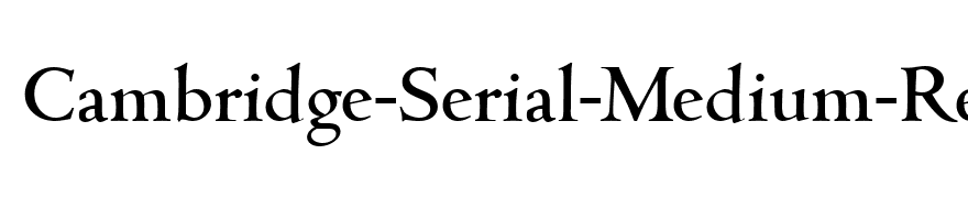 Cambridge-Serial-Medium-Regular