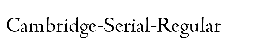 Cambridge-Serial-Regular