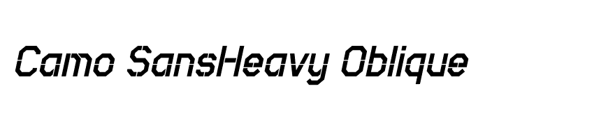 Camo SansHeavy Oblique